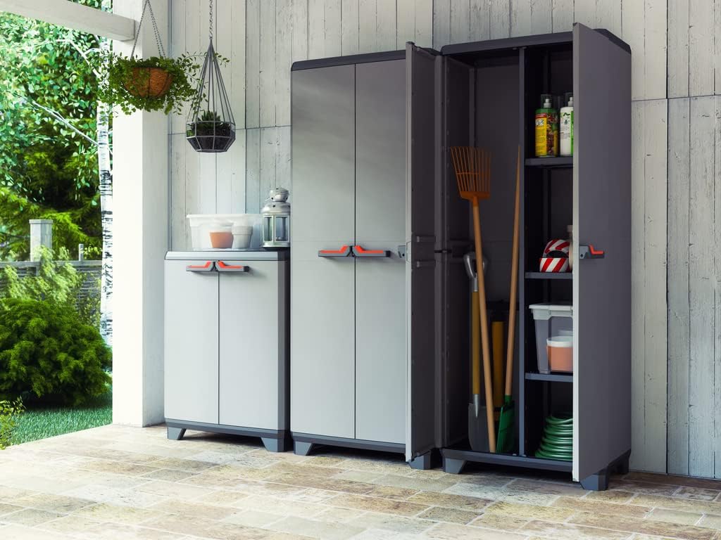 Armadio Scope Grigio 3 Ripiani Regolabili