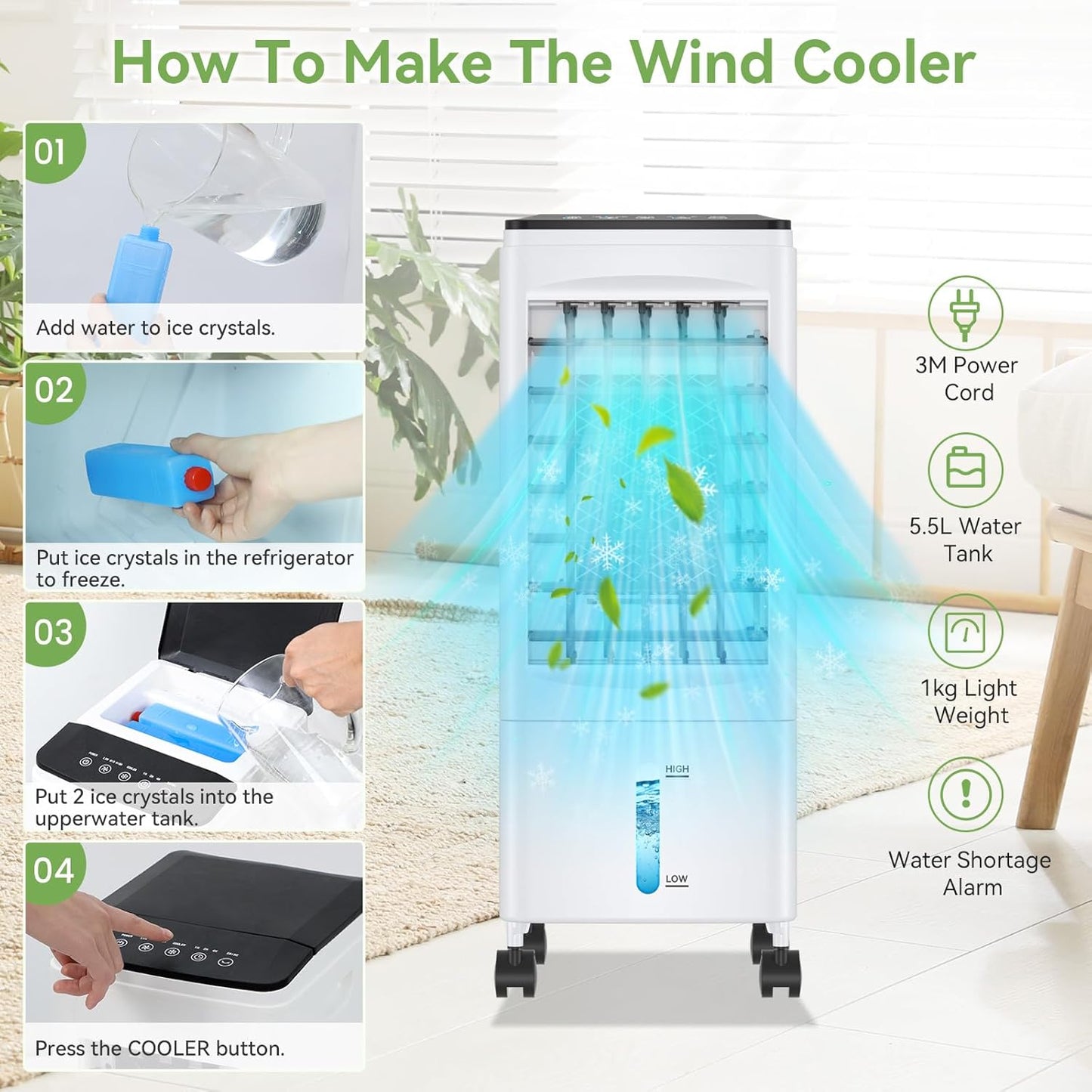 Condizionatore 3in1 5,5L Timer per Casa